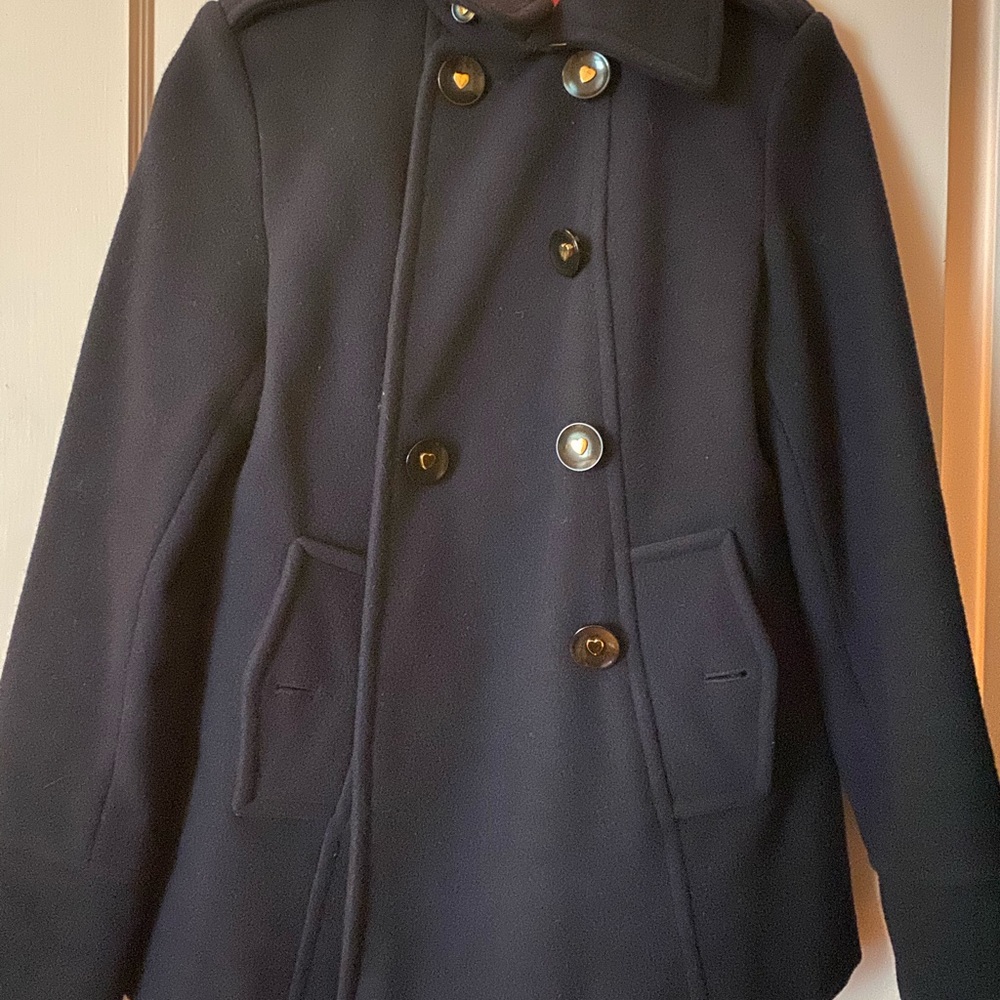 Betsey Johnson Navy Blue Double Breasted Coat